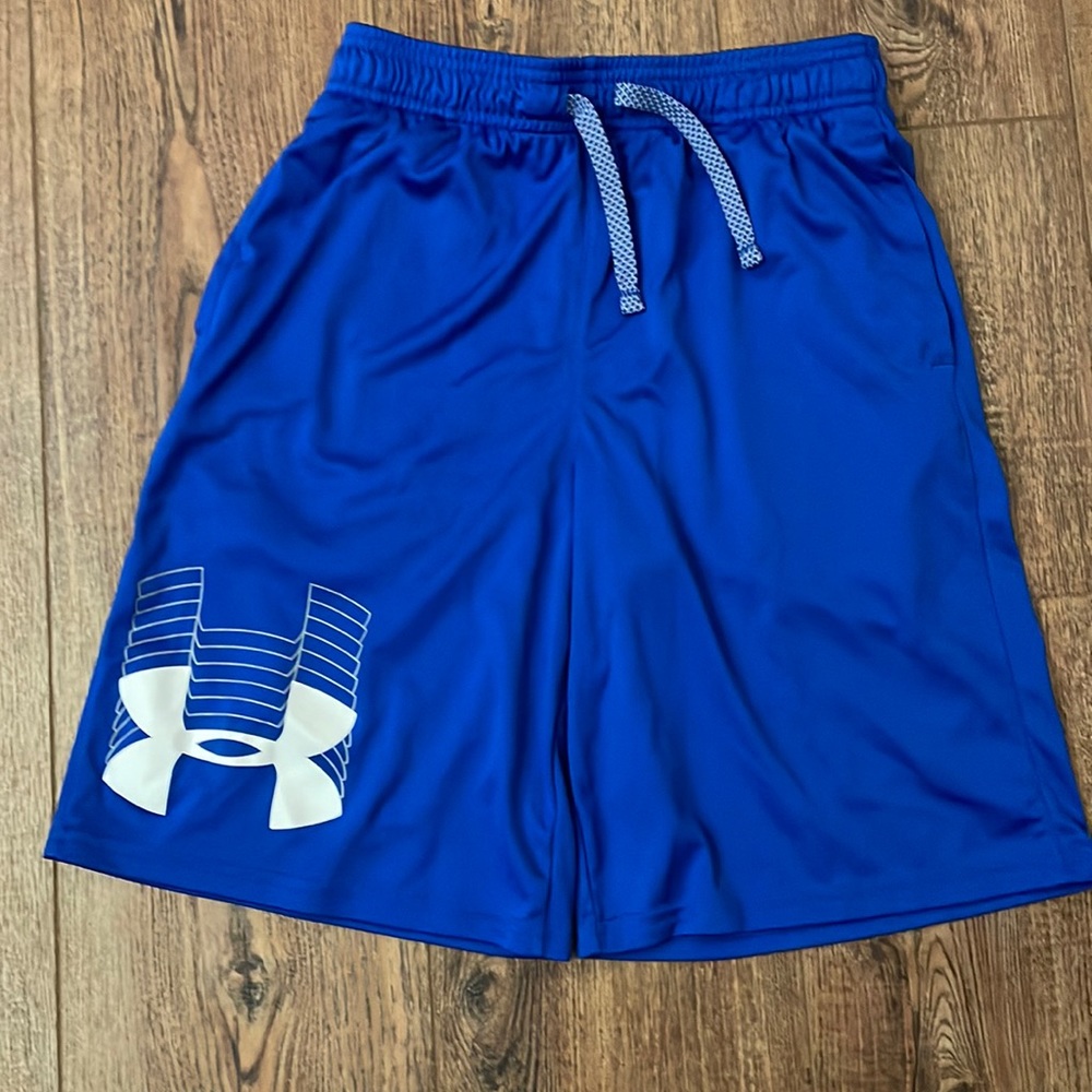 Blue Under Armour boys athletic shorts
